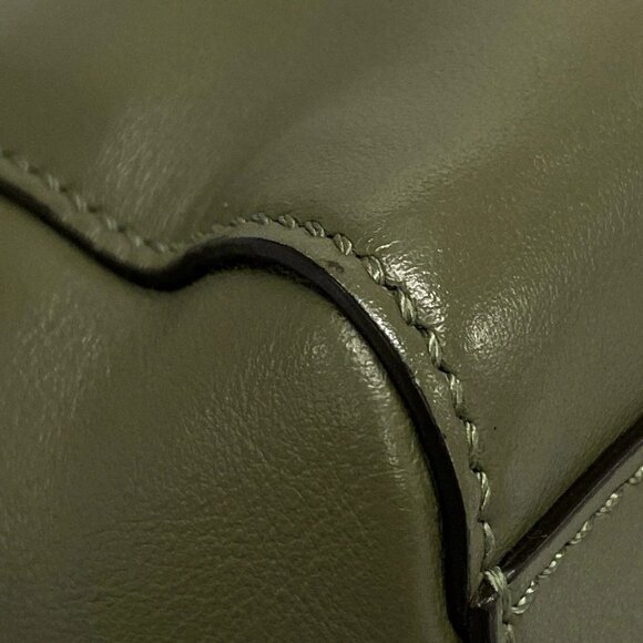 Auth FENDI Mini Peekaboo Pocket 8BN311 Khaki Leather - Handbag - Picture 5 of 16